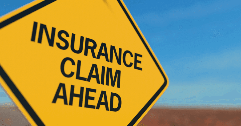 Insurance Claim Ahead Sign